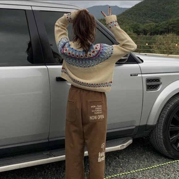 RD STYLE Elfa Fair Isle Wool Cardigan Sweater XL - Picture 9 of 15